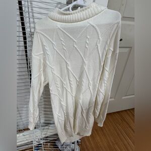 White sweater dress